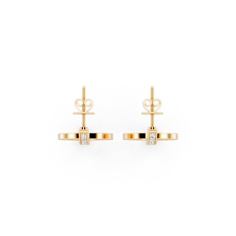 Modern Pave-Style Hoop Lab Grown Diamond Earrings for Premium Jewellery Styling for Girlfriend