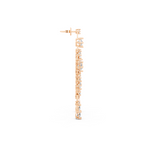 Premium Celestial Linear Cascade Lab Created Diamond Earrings with Clustered Sparkle Accents