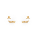 Aurelia Prism Kite Stud Earrings in Gold with Round Brilliant Lab Grown Diamonds