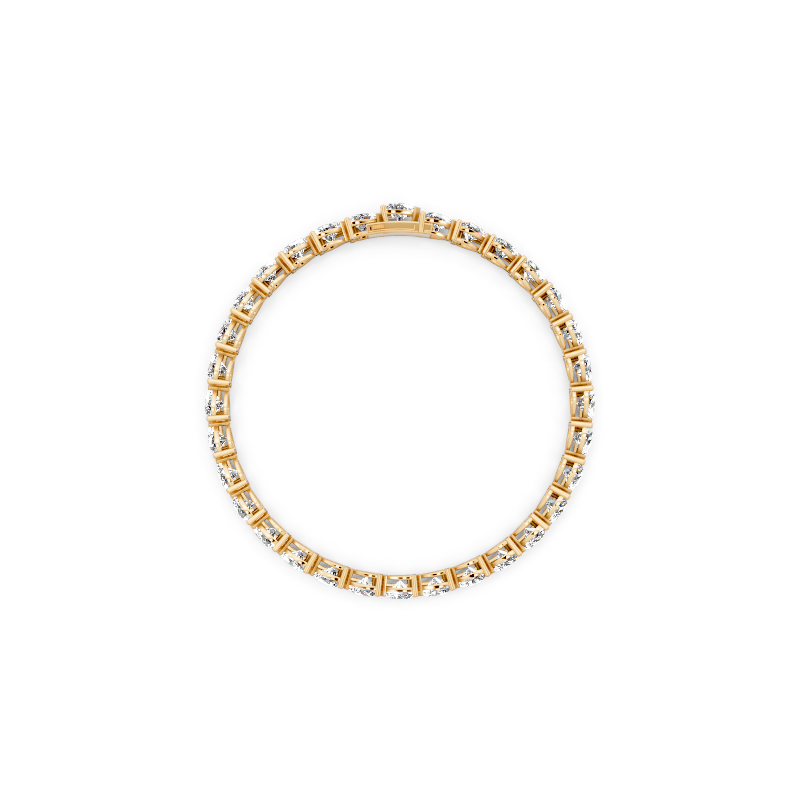 Elegant Open Gallery Sparkle Bracelet for Women with Continuous Heart-Shaped Lab Grown Diamond