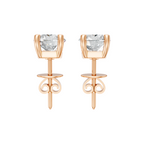 Aurielle Round Brilliant Diamond Solitaire Stud Earrings in 10 or 14 or 18K Gold