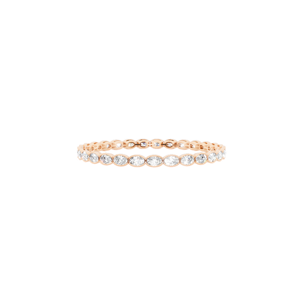 Elysian Oval Bezel Lab Created Diamond Bracelet in Gold Simple Gift for Her