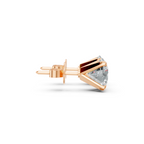 Elaria Square Brilliant Lab Grown Diamond Basket Stud Earrings in Gold & 925 Silver