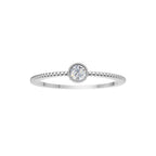 Celeste Beaded Solitaire Diamond Ring
