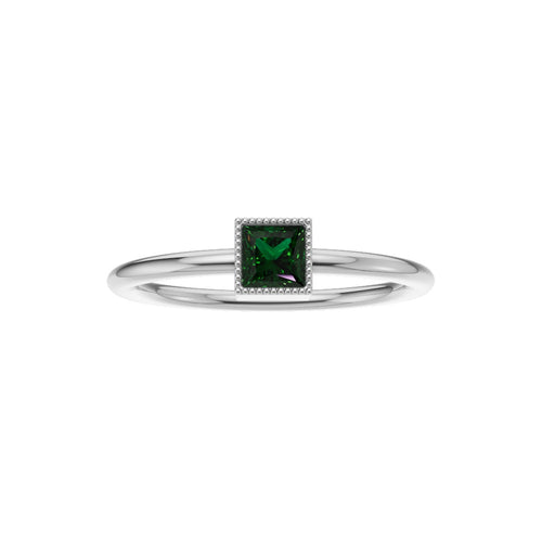 Emerald Grace Princess-Cut Ring
