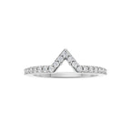 Radiant V Diamond Stacking Ring