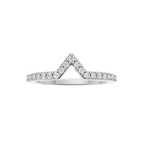 Radiant V Diamond Stacking Ring